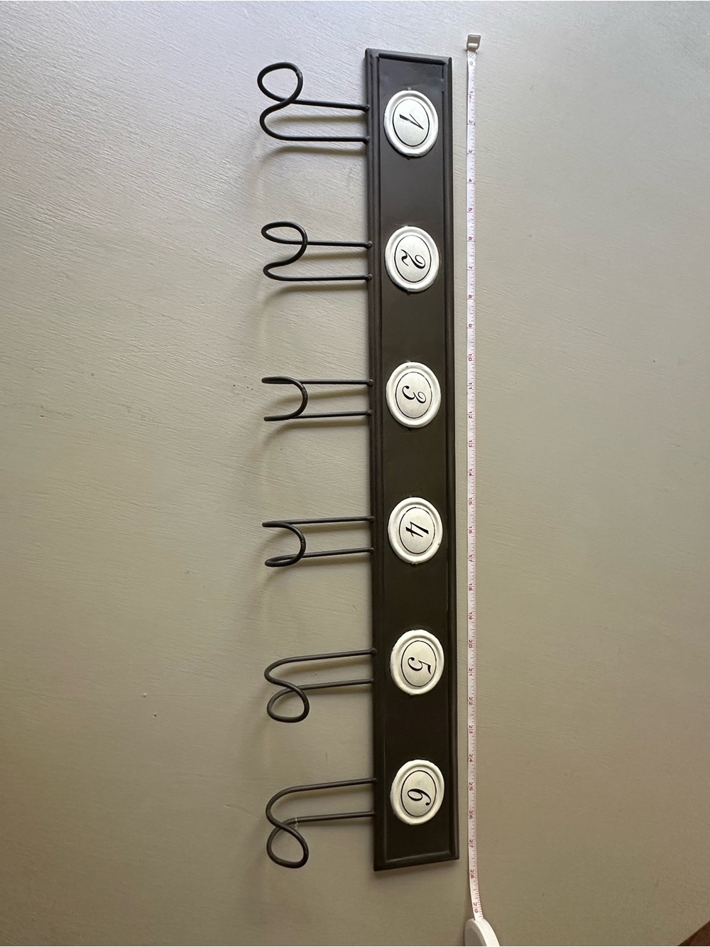 Numbered Coat or Towel Rack